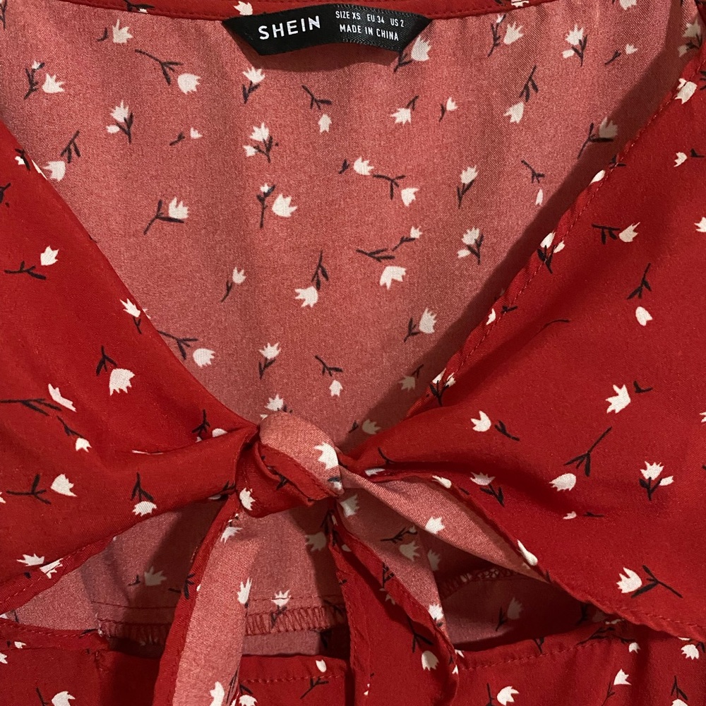 SHEIN MINI DRESS SIZE XS RED COLOR - Picture 2 of 3